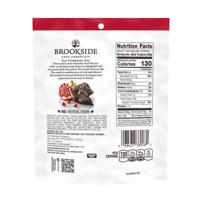 slide 4 of 7, Brookside Pomegranate Dark Chocolate Candy - 7oz, 7 oz