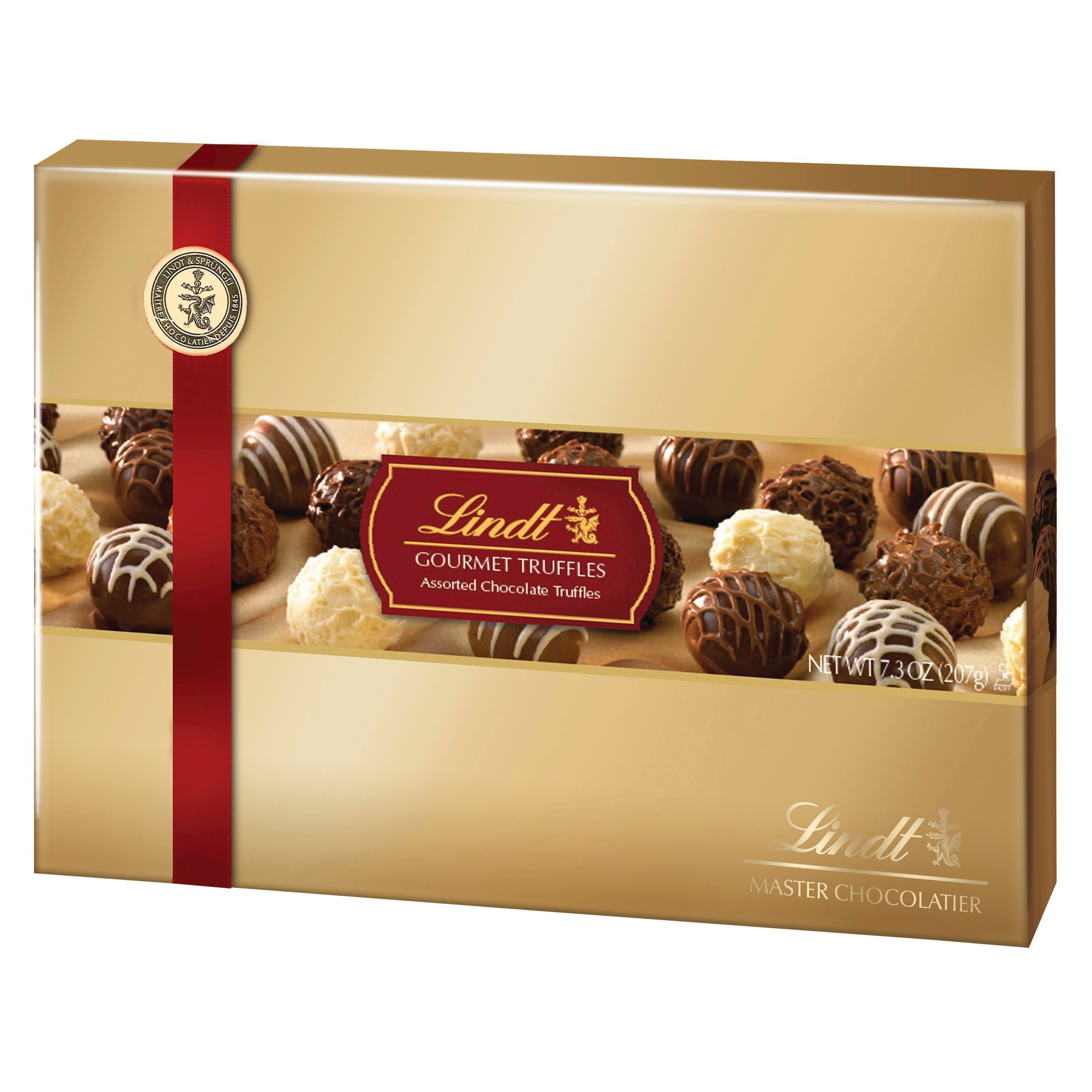 slide 1 of 3, Lindt Gourmet Truffles Assorted Chocolates, 7.3 oz