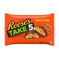 Reese's Take 5 Pretzel, Caramel, Peanut Butter, Chocolate Snack Size Candy Bars - 11.25oz