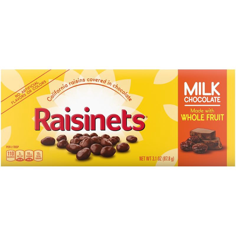 slide 1 of 8, Raisinets Milk Chocolate Covered Raisins Candy - 3.1oz, 3.1 oz