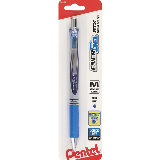 slide 1 of 1, EnerGel Pentel Energel Rtx Liquid Gel Pen Medium Blue Ink, 1 ct