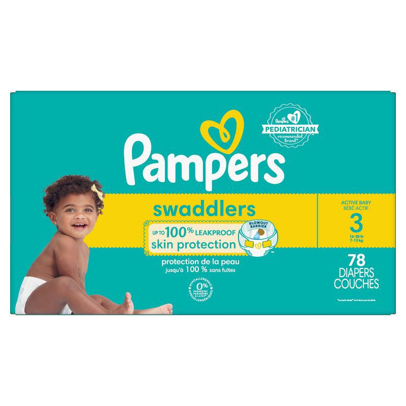 slide 14 of 16, Pampers Swaddlers Disposable Diapers - Size 3 - 78ct, 78 ct