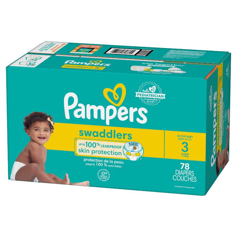 slide 16 of 16, Pampers Swaddlers Disposable Diapers - Size 3 - 78ct, 78 ct