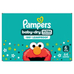 Pampers Baby Dry Diapers Super Pack - Size 6 - 64ct