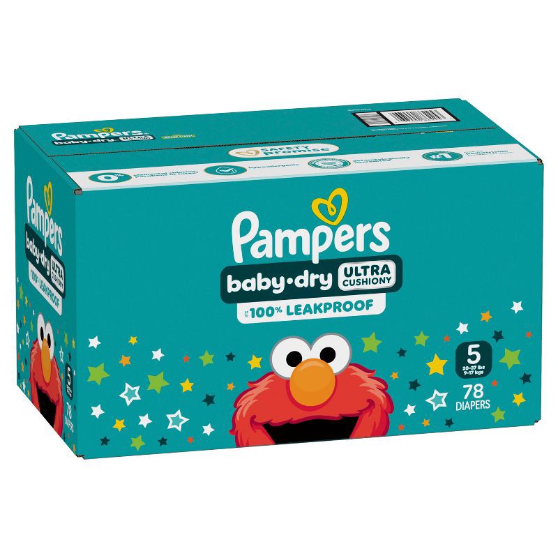 slide 14 of 16, Pampers Baby Dry Diapers Super Pack - Size 5 - 78ct, 5 x 78 ct