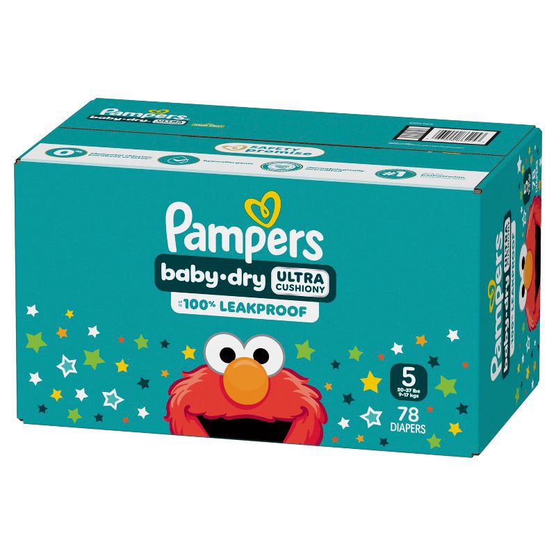 slide 15 of 16, Pampers Baby Dry Diapers Super Pack - Size 5 - 78ct, 5 x 78 ct