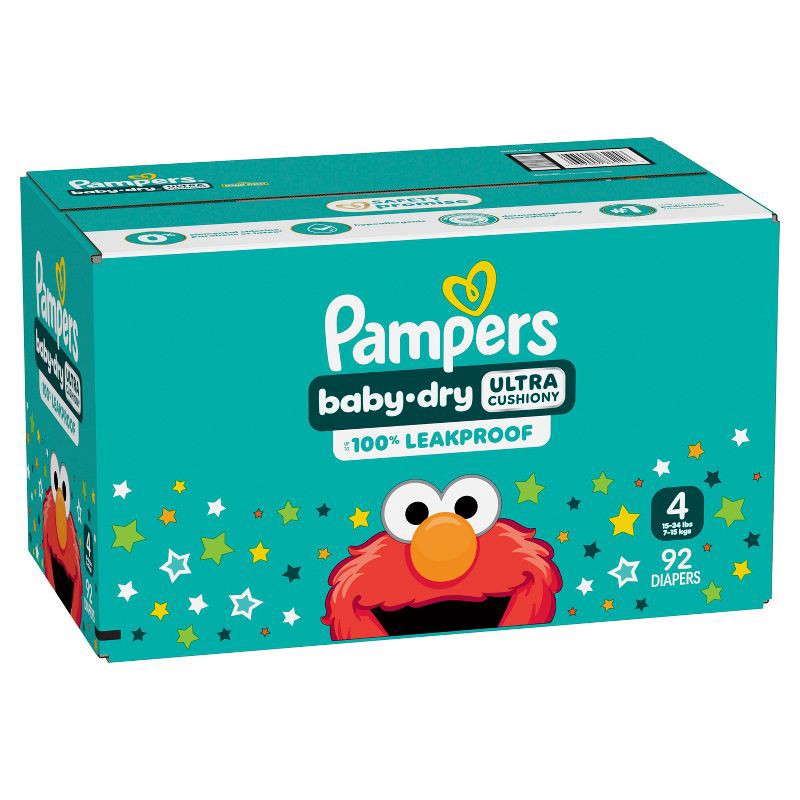 slide 14 of 16, Pampers Baby Dry Diapers Super Pack - Size 4 - 92ct, 4 x 92 ct