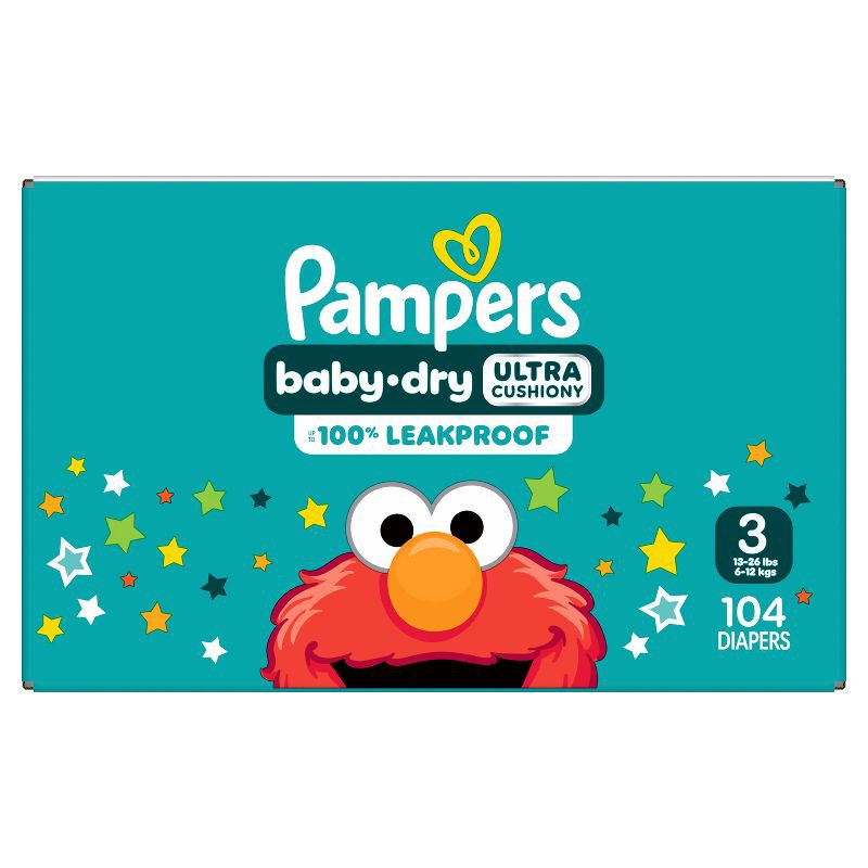 slide 1 of 16, Pampers Baby Dry Diapers Super Pack - Size 3 - 104ct, 3 x 104 ct