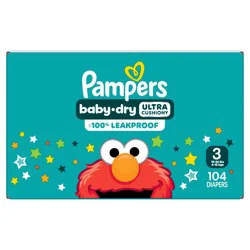 Pampers Baby Dry Diapers Super Pack - Size 3 - 104ct