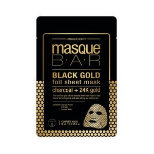 slide 1 of 1, Masque Bar Black Gold Foil Sheet Mask, 1 ct