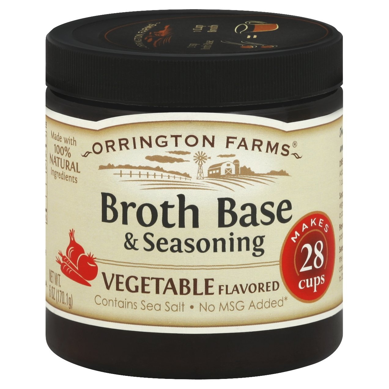 slide 1 of 6, Orrington Farms Broth Base & Seasoning, Vegetable Flavored, 6 oz