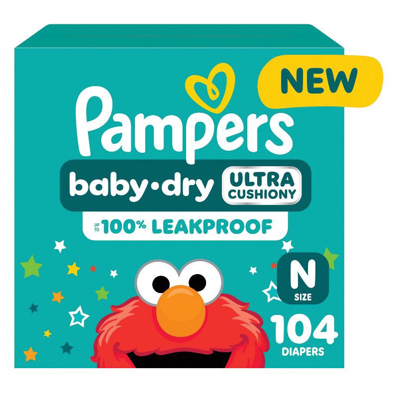 slide 13 of 16, Pampers Baby Dry Diapers Super Pack - NewBorn - 104ct, 104 ct