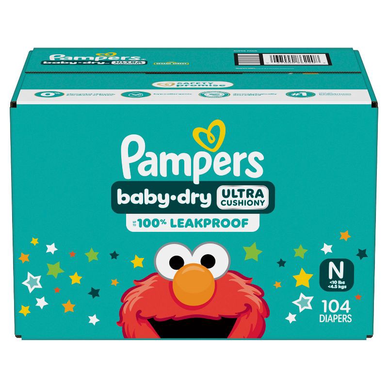 slide 16 of 16, Pampers Baby Dry Diapers Super Pack - NewBorn - 104ct, 104 ct