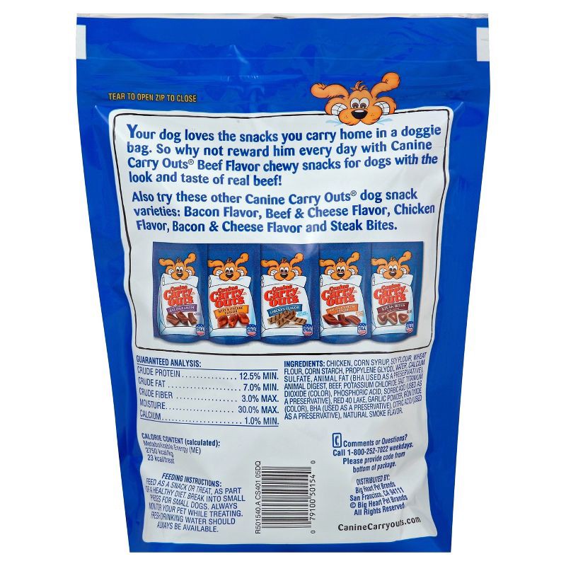 slide 2 of 3, Canine Carry Outs Beef Dry Chewy Dog Treats - 22.5oz, 22.5 oz