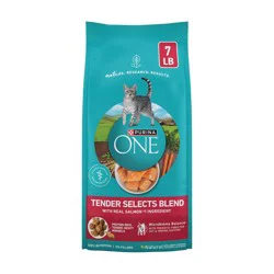 Purina ONE Tender Selects Blend Natural Real Salmon & Fish Flavor Dry Cat Food - 7lbs