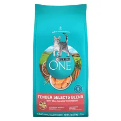 Purina ONE Tender Selects Blend Natural Real Salmon & Fish Flavor Dry Cat Food - 7lbs