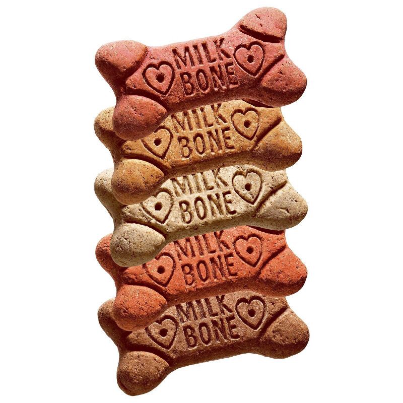 slide 2 of 9, Milk-Bone Biscuits with Beef, Turkey, Sausage, Bacon and Chicken Flavor Crunchy Dog Treats - 7lbs, 7 lb