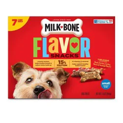 Milk-Bone Biscuits with Beef, Turkey, Sausage, Bacon and Chicken Flavor Crunchy Dog Treats - 7lbs