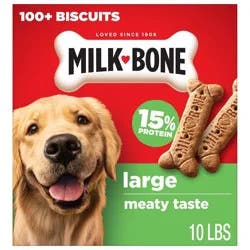 Milk-Bone Crunchy Large Original Beef Flavor Dog Treats - 10lbs