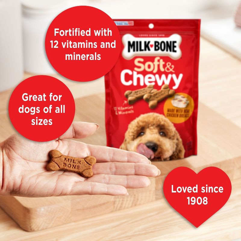 slide 2 of 5, Milk-Bone Soft & Chewy Chicken Flavor Dog Treats - 5.6oz, 5.6 oz