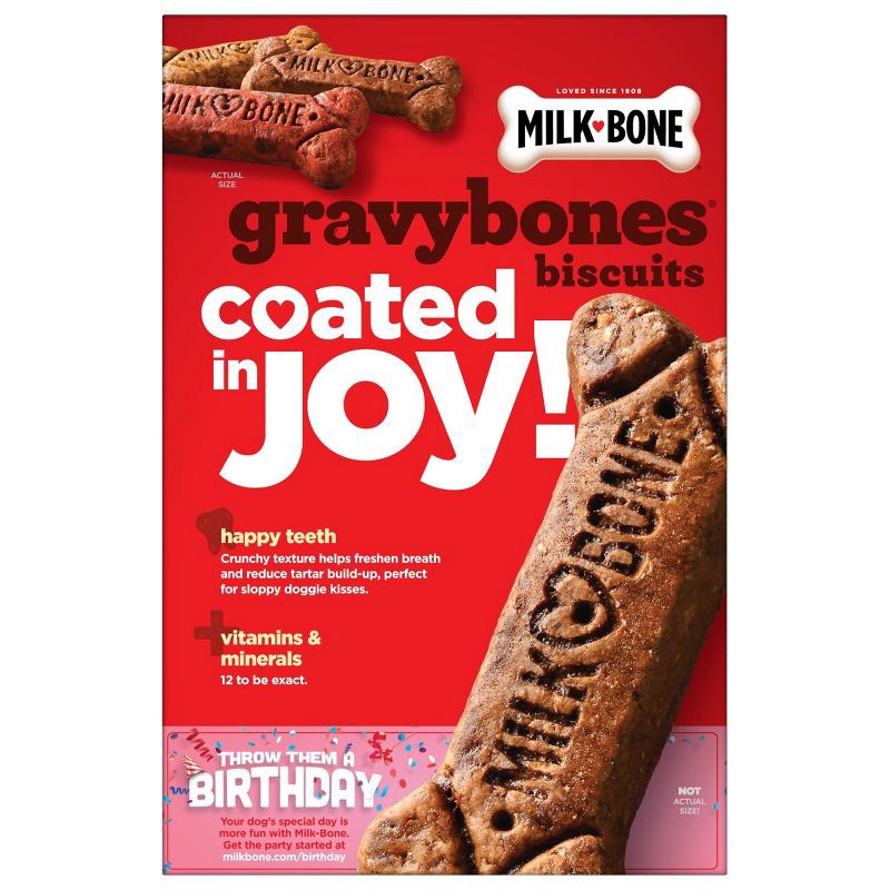 slide 2 of 7, Milk-Bone Biscuits Gravy Bones with Beef, Chicken, Liver and Bacon Flavors Dog Treats - 19oz, 19 oz