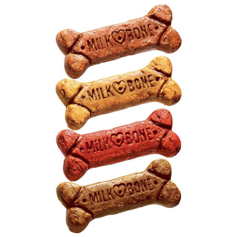 slide 4 of 7, Milk-Bone Biscuits Gravy Bones with Beef, Chicken, Liver and Bacon Flavors Dog Treats - 19oz, 19 oz