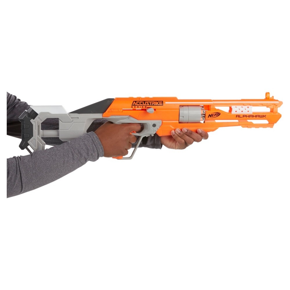 slide 5 of 8, Nerf N-Strike Elite Accustrike Series Alphahawk Blaster, 1 ct