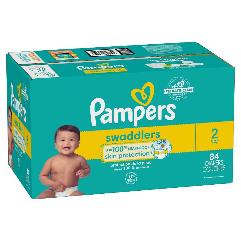 slide 14 of 15, Pampers Swaddlers Active Baby Diapers Super Pack - Size 2 - 84ct, 84 ct
