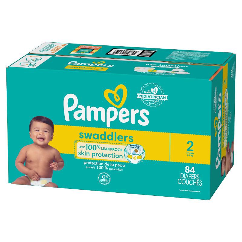 slide 15 of 15, Pampers Swaddlers Active Baby Diapers Super Pack - Size 2 - 84ct, 84 ct