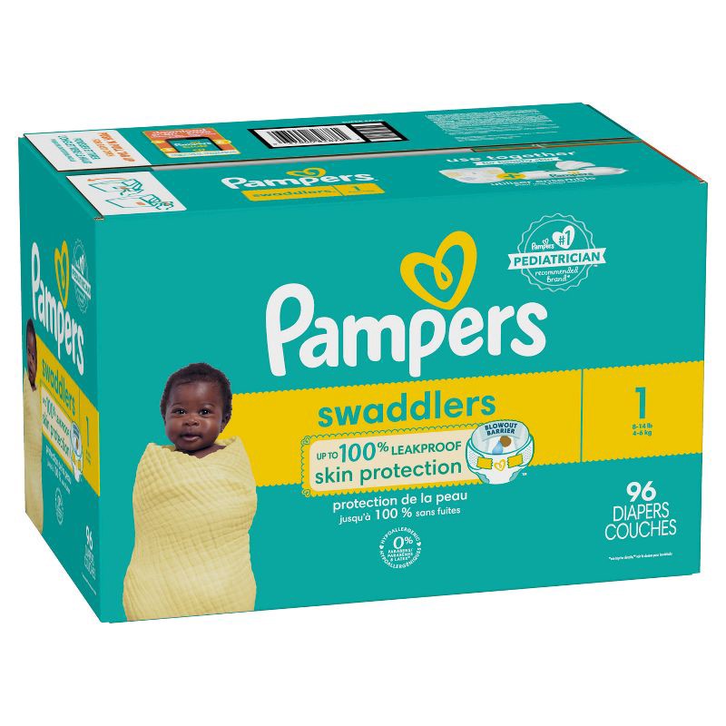 slide 13 of 14, Pampers Swaddlers Active Baby Diapers Super Pack - Size 1 - 96ct, 96 ct