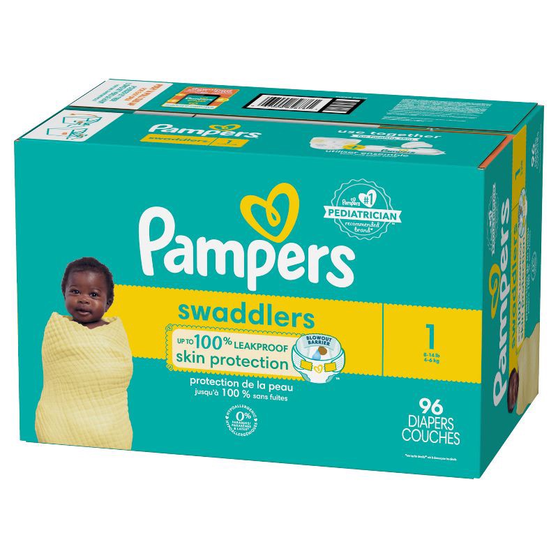 slide 14 of 14, Pampers Swaddlers Active Baby Diapers Super Pack - Size 1 - 96ct, 96 ct