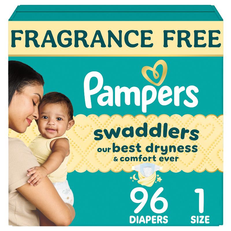 slide 1 of 16, Pampers Swaddlers Sensitive Disposable Diapers - Size 1 - 96ct, Size 1; 96 ct