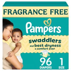 Pampers Swaddlers Sensitive Disposable Diapers - Size 1 - 96ct