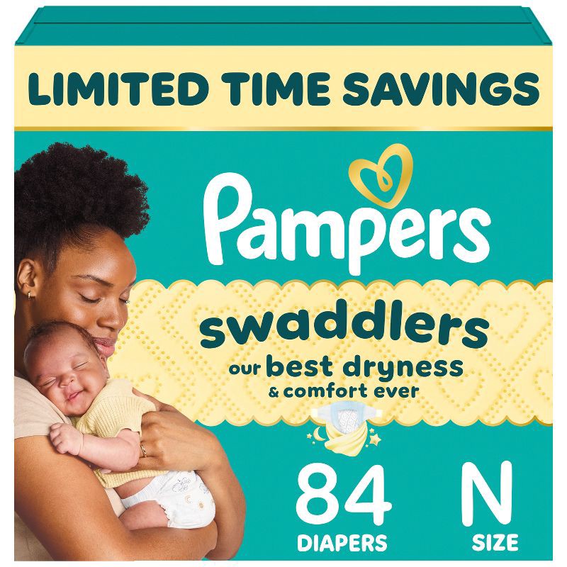 slide 1 of 16, Pampers Swaddlers Sensitive Disposable Diapers - Size 0 - 84ct, 0 x 84 ct