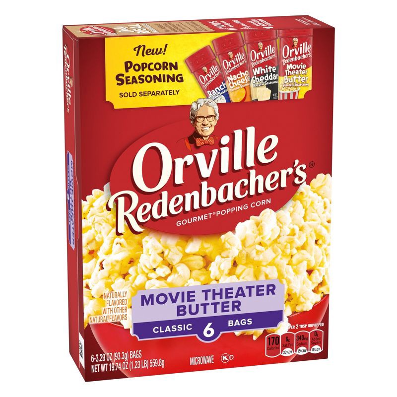 slide 2 of 5, Orville Redenbacher's Movie Theater Butter Microwave Popcorn - 19.74oz / 6ct, 19.74 oz, 6 ct