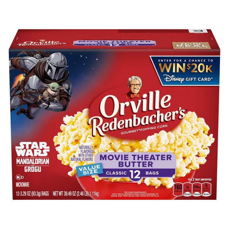 slide 1 of 9, Orville Redenbacher's Movie Theater Butter Microwave Popcorn - 12ct/39.49oz, 12 ct, 39.49 oz