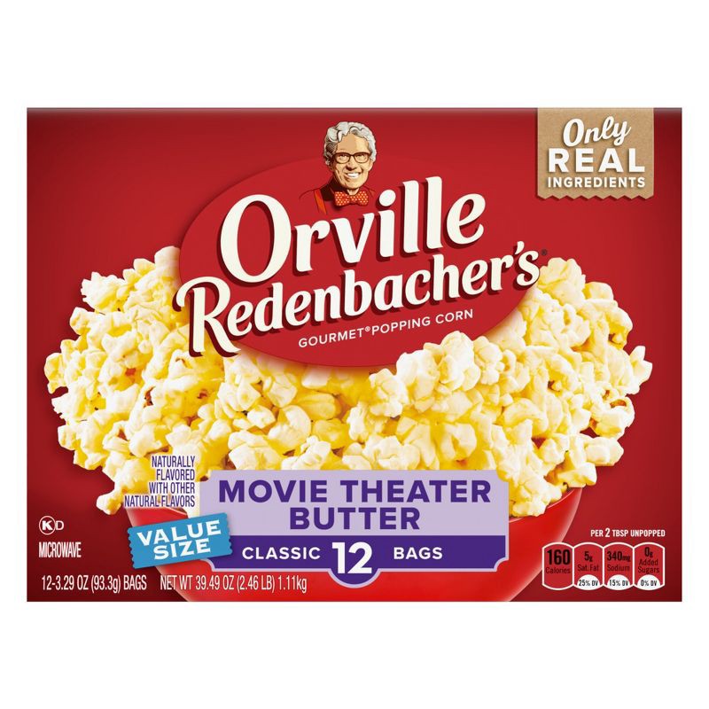 slide 1 of 9, Orville Redenbacher's Movie Theater Butter Microwave Popcorn - 12ct/39.49oz, 12 ct, 39.49 oz
