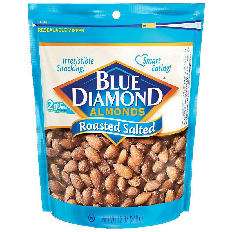 slide 2 of 3, Blue Diamond Almonds Roasted Salted - 12oz, 12 oz