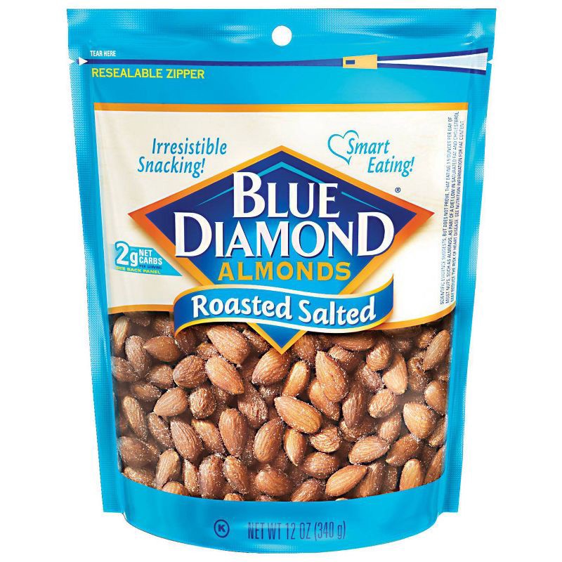 slide 1 of 4, Blue Diamond Almonds Roasted Salted - 12oz, 12 oz