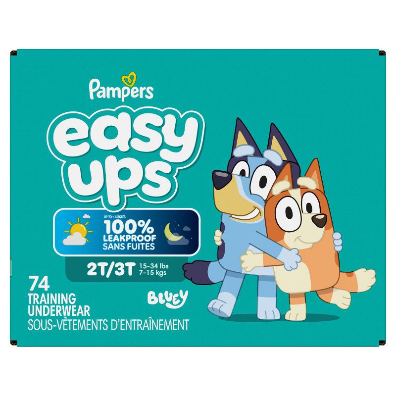 slide 14 of 16, Pampers Easy Ups Boys' Bluey Training Underwear - Size 2T-3T - 74ct, 74 ct