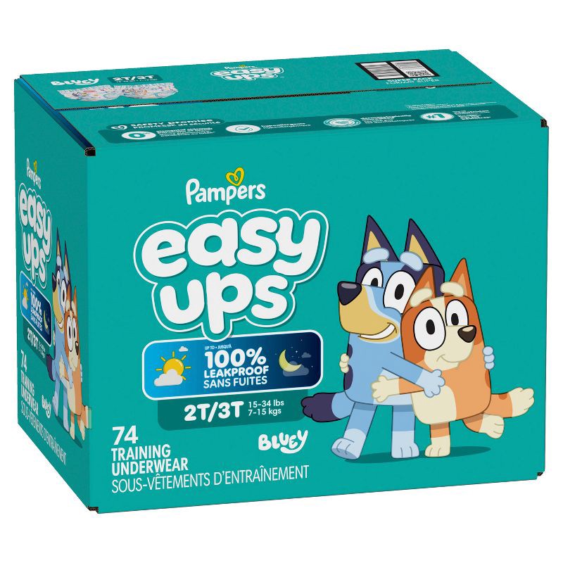 slide 15 of 16, Pampers Easy Ups Boys' Bluey Training Underwear - Size 2T-3T - 74ct, 74 ct