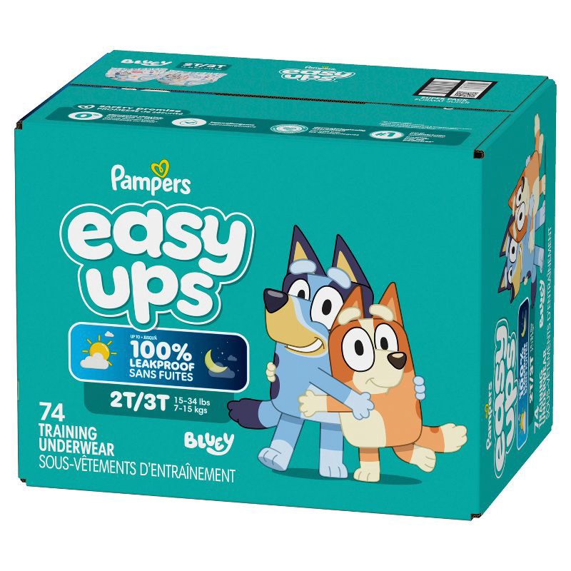slide 16 of 16, Pampers Easy Ups Boys' Bluey Training Underwear - Size 2T-3T - 74ct, 74 ct