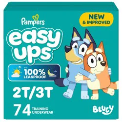 Pampers Easy Ups Boys' Bluey Training Underwear - Size 2T-3T - 74ct