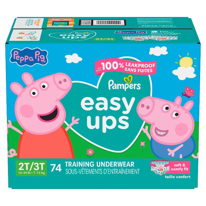 slide 12 of 14, Pampers Easy Ups Girls' Disposable Training Underwear - 2T-3T - 74ct, 74 ct