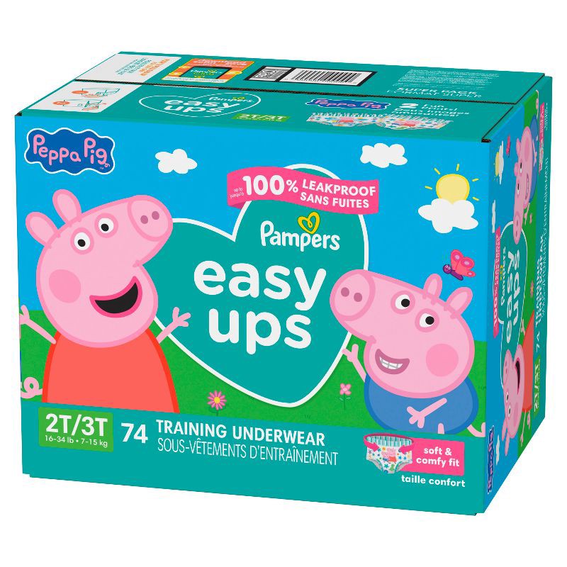 slide 14 of 14, Pampers Easy Ups Girls' Disposable Training Underwear - 2T-3T - 74ct, 74 ct