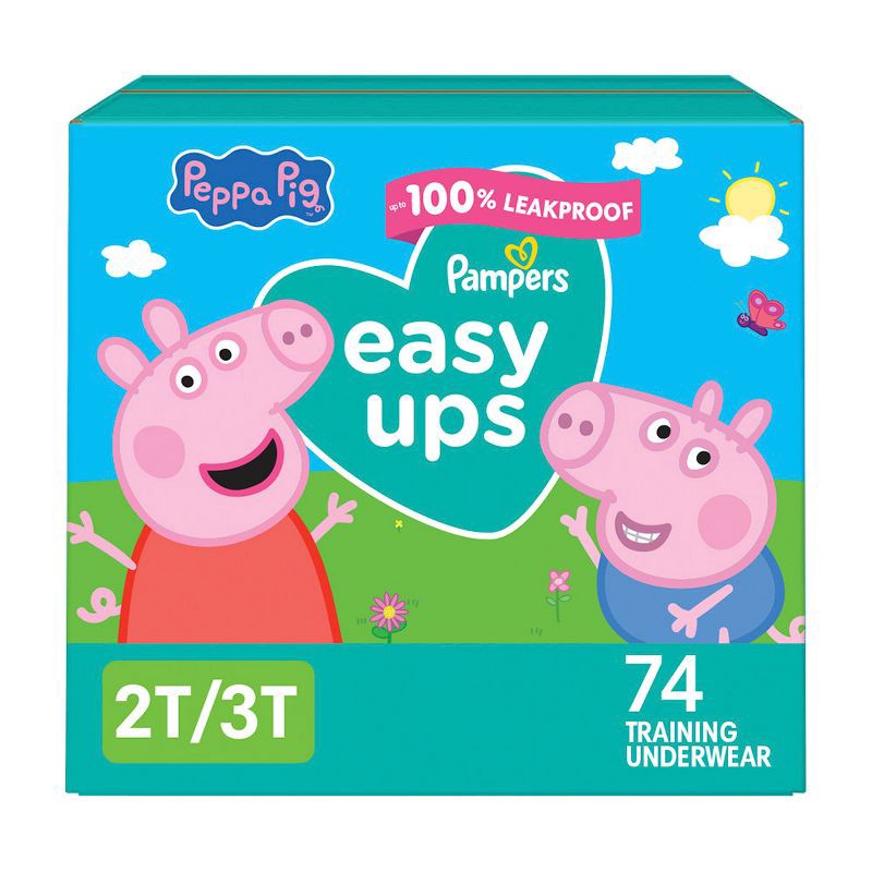 slide 1 of 14, Pampers Easy Ups Girls' Disposable Training Underwear - 2T-3T - 74ct, 74 ct