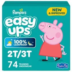 Pampers Easy Ups Girls' Disposable Training Underwear - 2T-3T - 74ct
