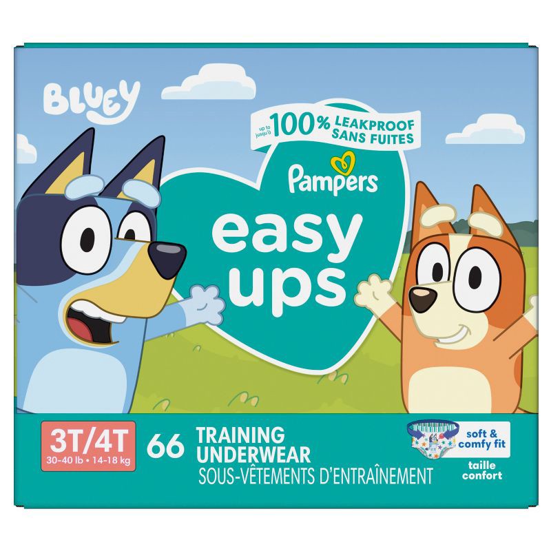 slide 12 of 15, Pampers Easy Ups Boys' Bluey Training Underwear - Size 3T-4T - 66ct, 66 ct