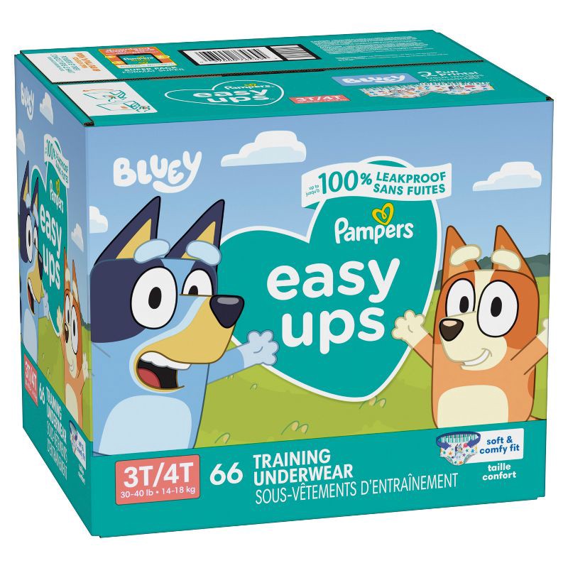 slide 13 of 15, Pampers Easy Ups Boys' Bluey Training Underwear - Size 3T-4T - 66ct, 66 ct