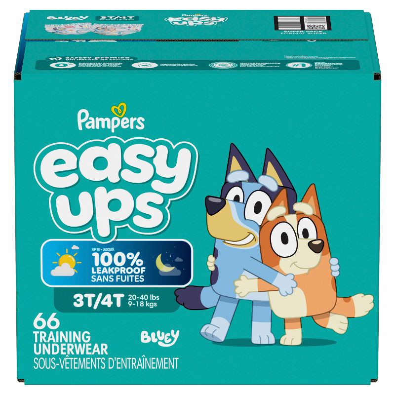 slide 13 of 16, Pampers Easy Ups Boys' Bluey Training Underwear - Size 3T-4T - 66ct, 66 ct